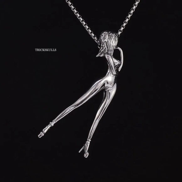 TRICKSKULLS | Jewelry | Art Girl Sexy Model Tall Nude Figure Pendant